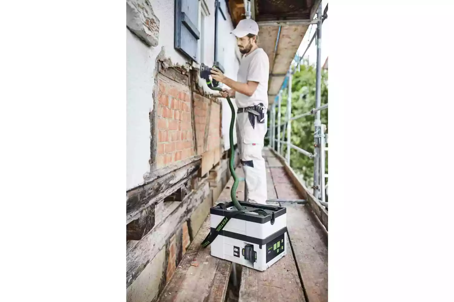 Festool CTMC SYS HPC 4,0 I-Plus 36V (2x18V) Li-Ion Accu Stofzuiger Set (4x4.0Ah) - 2400L/min - M-klasse thumbnail 3