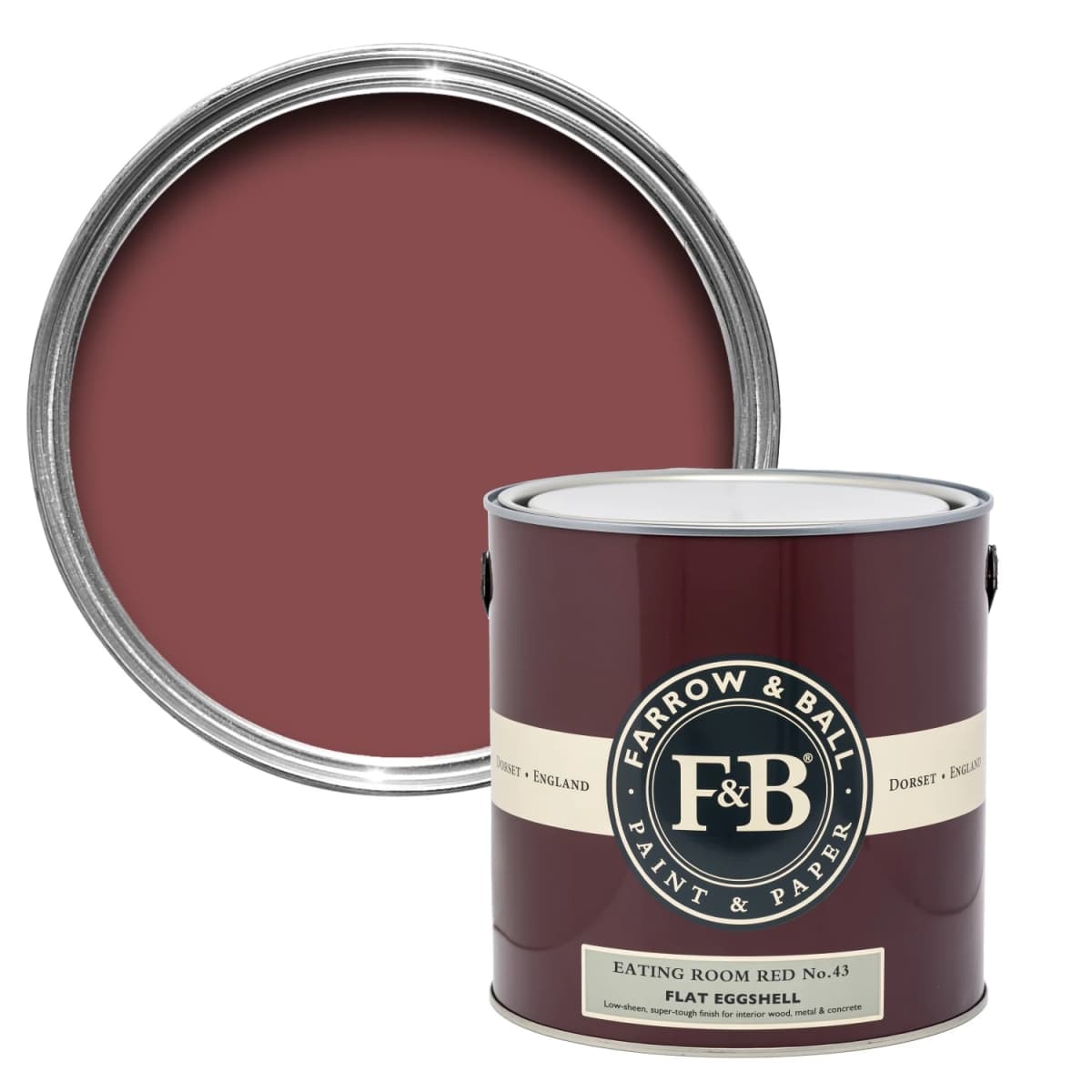 Farrow&Ball Flat Eggshell Eating Room Red No.43 - 750ml