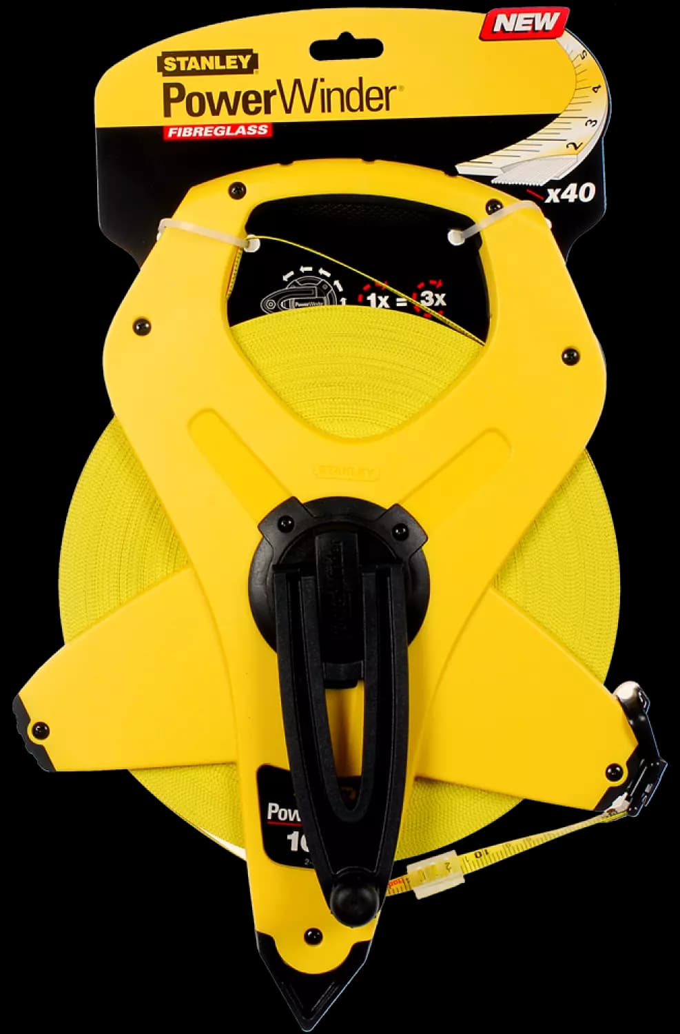 Stanley 2-34-777 Powerwinder Landmeter Fiberglas - 100m - 12,7mm thumbnail 2