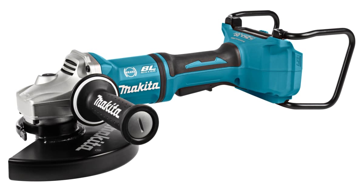 Makita DGA900PT2 36V (2x 18V) Li-Ion Accu Haakse Slijper Set (2x 5.0Ah Accu) In Koffer - 230mm - Koolborstelloos thumbnail 2