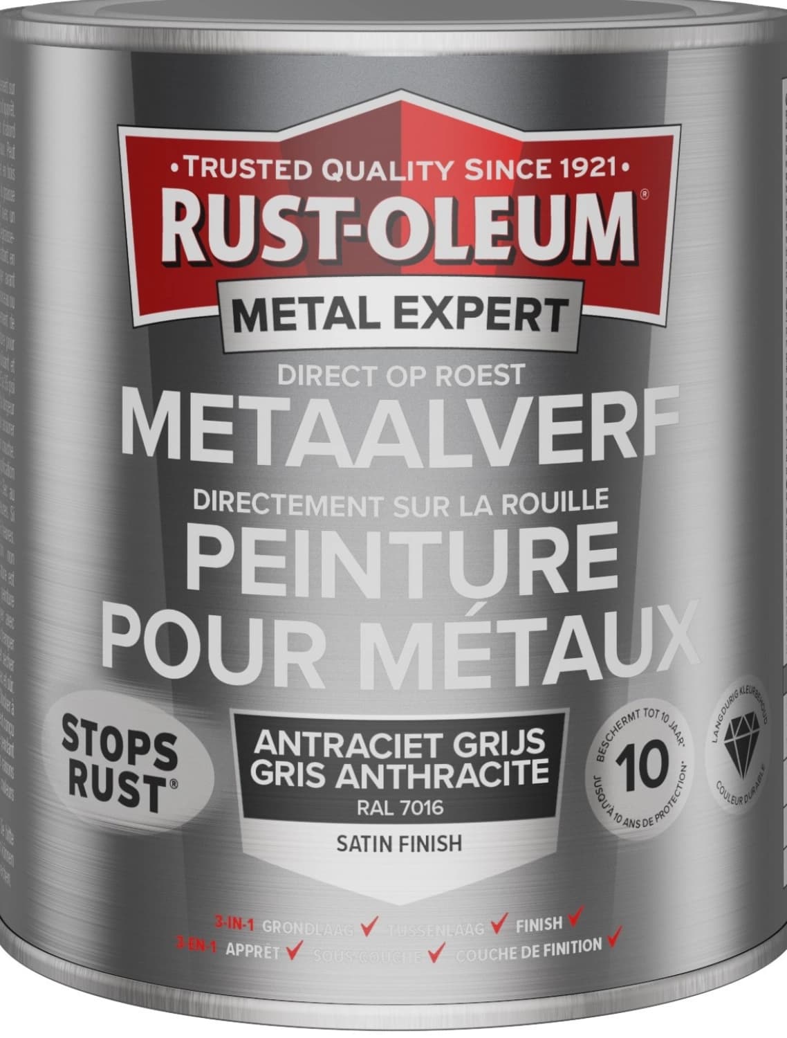 Rust-Oleum MetalExpert Zijdeglans - RAL 7016 Antracietgrijs - 250ml