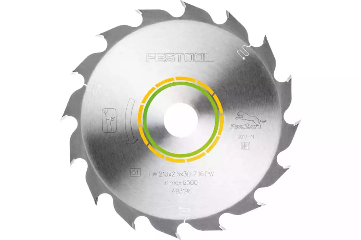 Festool 493196 / 210x2,6x30 PW16 Cirkelzaagblad - 210 X 30 X 16T - Hout
