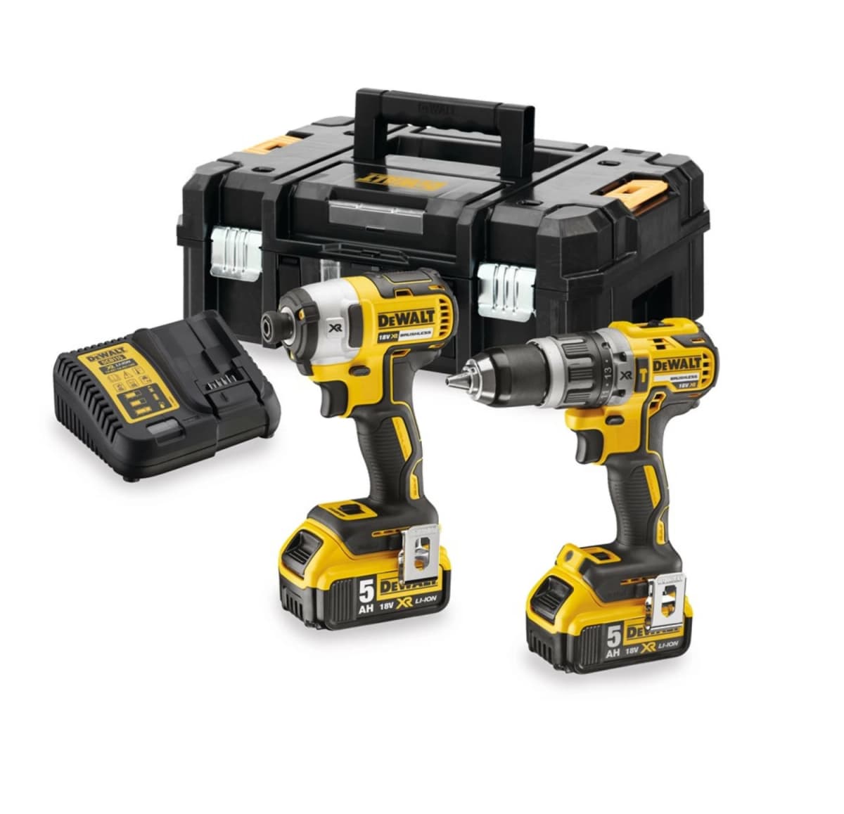 DeWALT DCK266P2T 18V Li-ion XR Accu Klopboor-/schroefmachine (DCD796)&Accu Slagschroevendraaier (DCF887) Combiset (2 X 5.0Ah) In TSTAK - Koolborstelloos