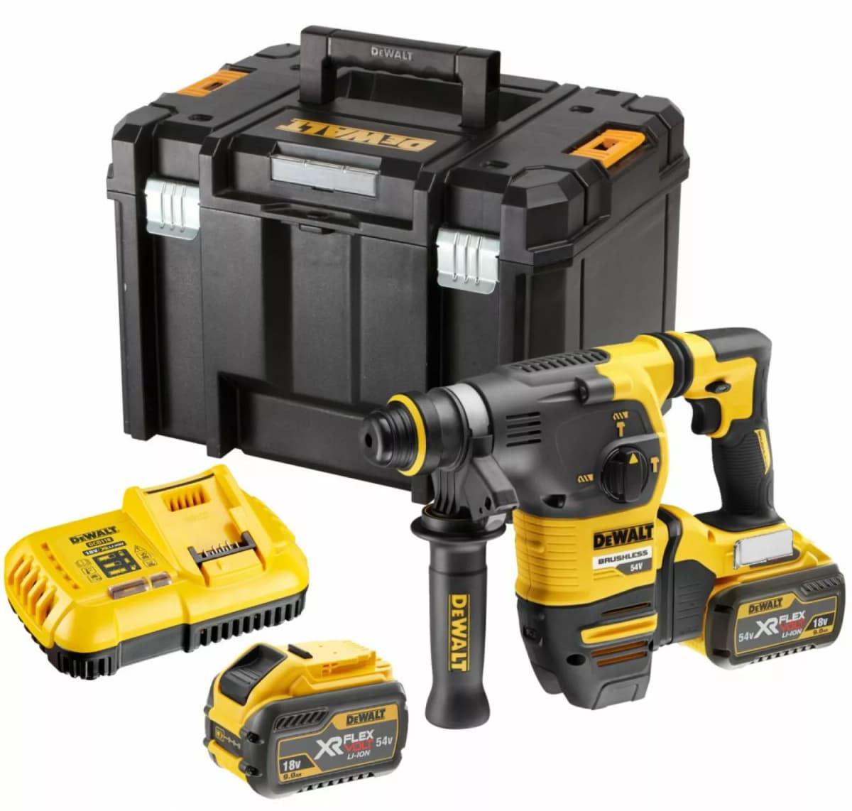 DeWALT DCH333X2 54V Li-ion XR FlexVolt Accu SDS-plus Combihamer Set (2x 9.0Ah) In TSTAK - 3.5J - Koolborstelloos