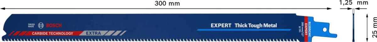 Bosch EXPERT S1255CHC Thick Tough Metal Reciprozaagblad - 250mm - Metaal (10st) thumbnail 4