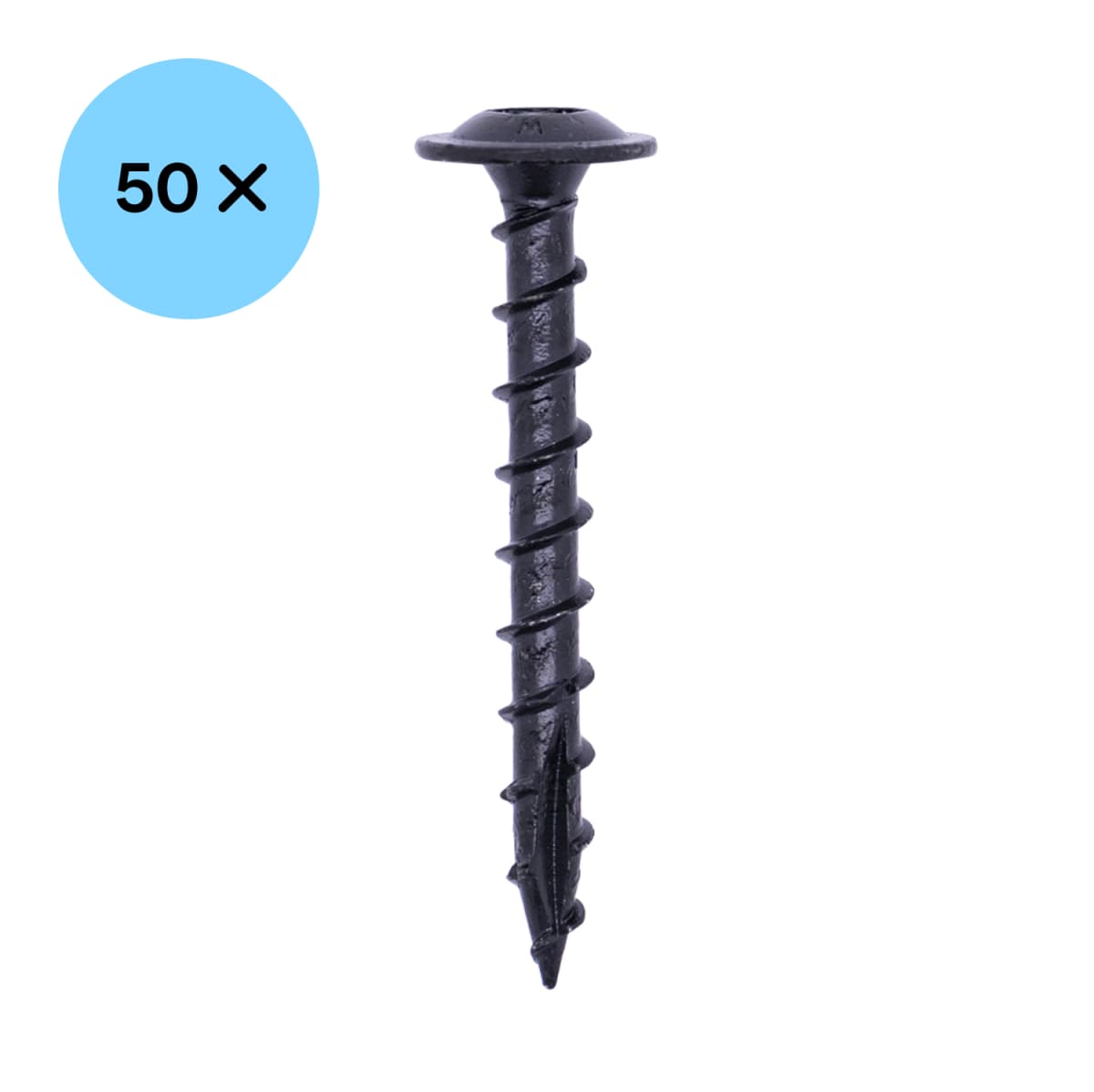 Woodies 61981378 Ultimate Blackline Paalhouderschroef Shield - TX40 - 8.0 X 40mm - Tellerkop - Voldraad - Gecoat (50st) thumbnail 2