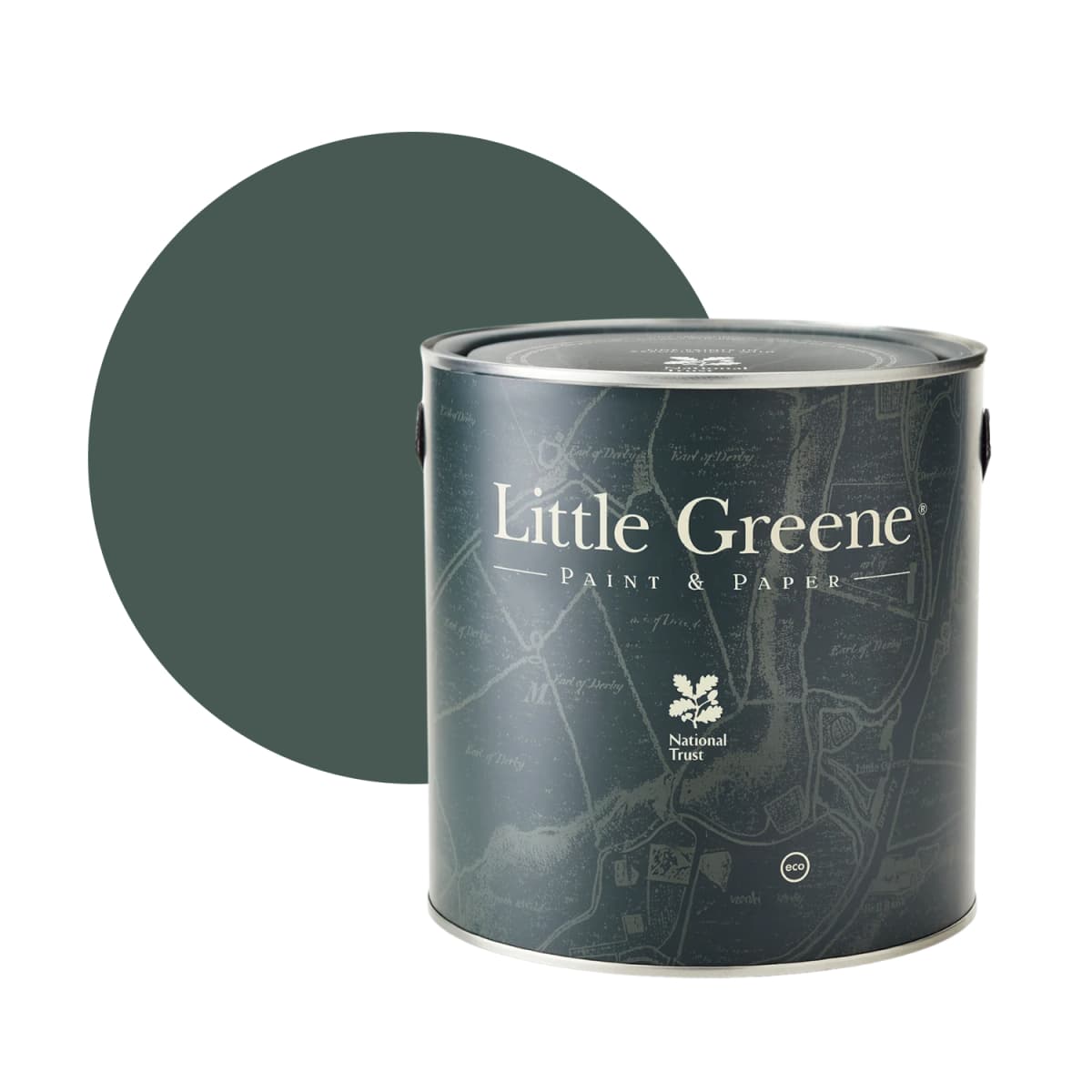 Little Greene Intelligent Floor Paint - Three Farm Green No. 306 - 2,5L