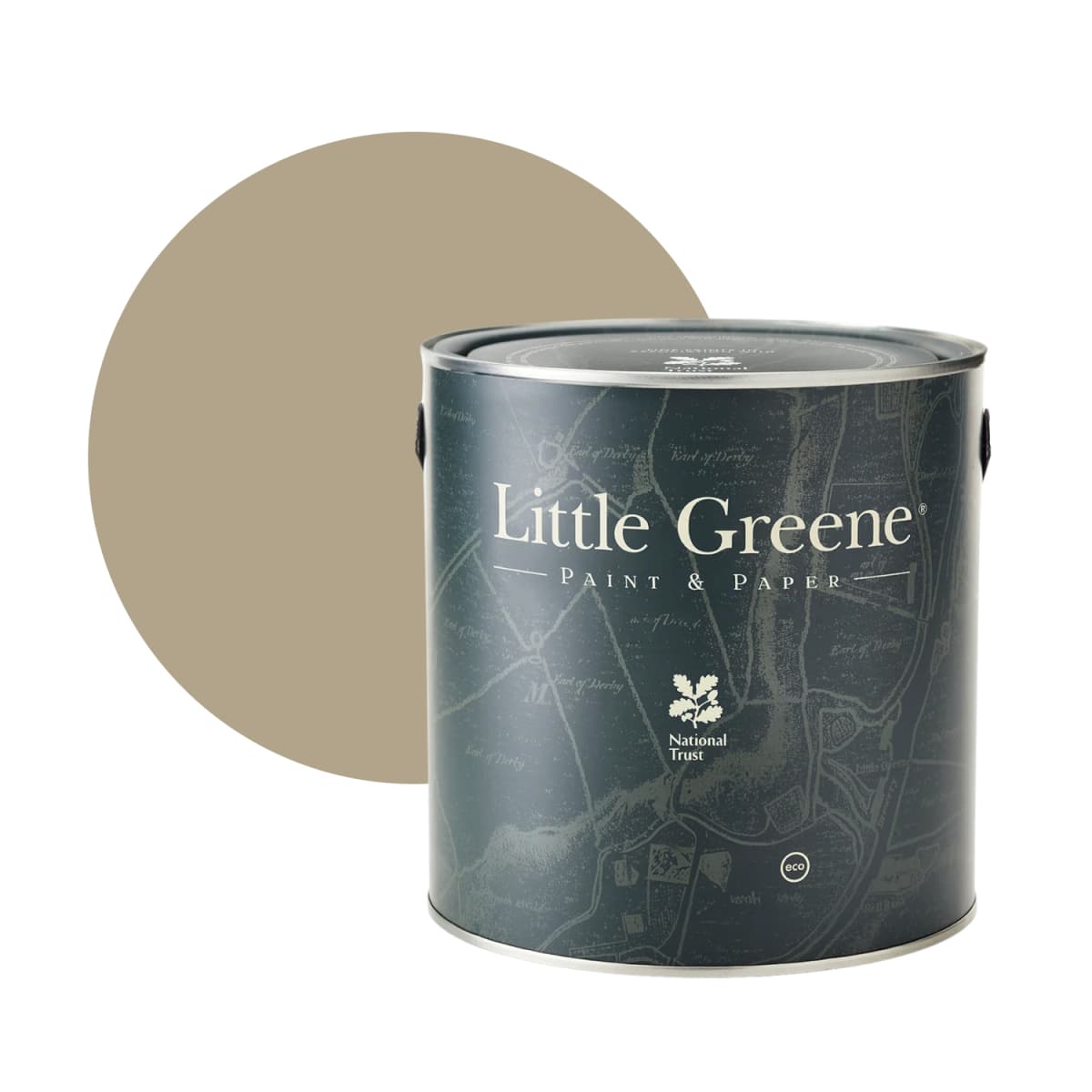 Little Greene Absolute Matt Emulsion - Rolling Fog Dark No. 160 - 1L