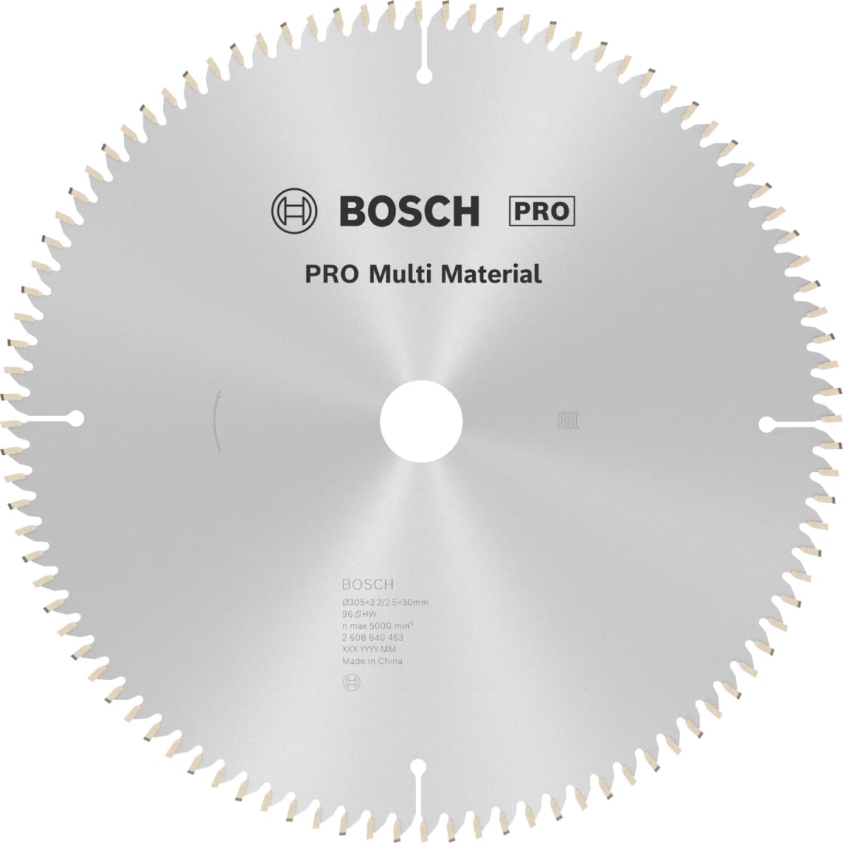 Bosch 2608640453 PRO Cirkelzaagblad - 305 X 30 X 96T - Multi Materiaal