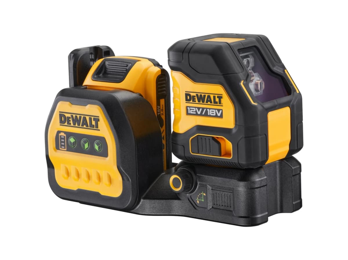 DeWALT DCE088D1G18 12V / 18V Li-ion XR Accu Zelfnivellerende Kruislijnlaser Set (1x 2.0Ah) In TSTAK Koffer - Groen thumbnail 2