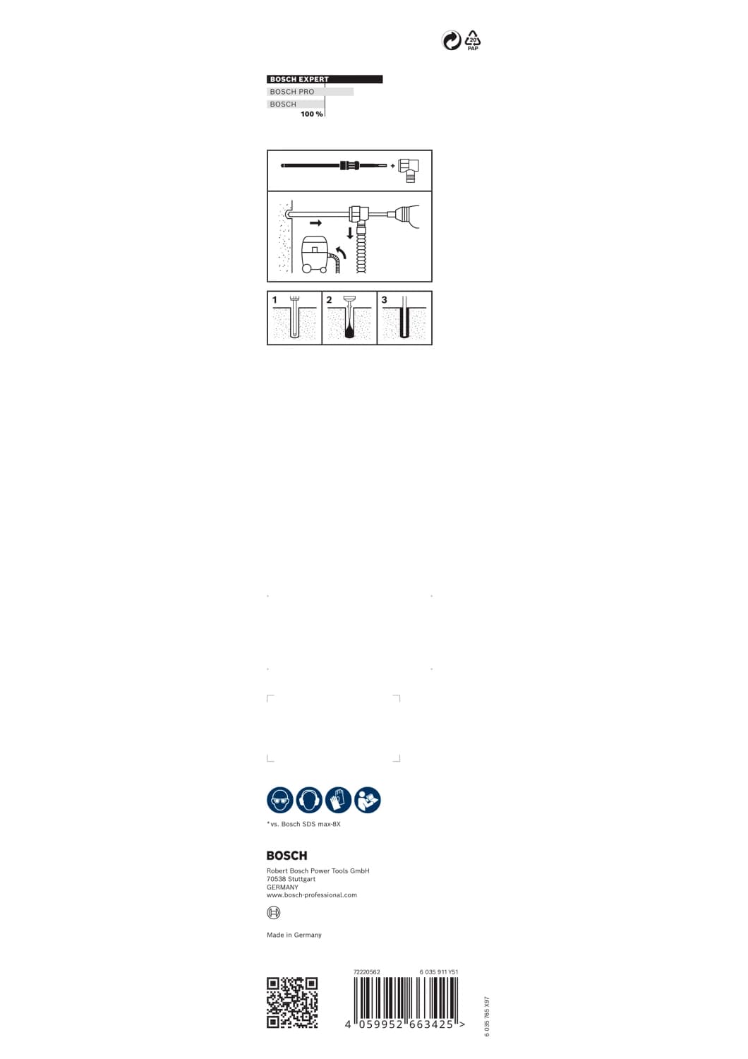 Bosch 2608901810 EXPERT Hamerboor SDS Clean SDS Max-8X - 32x400x650mm thumbnail 3