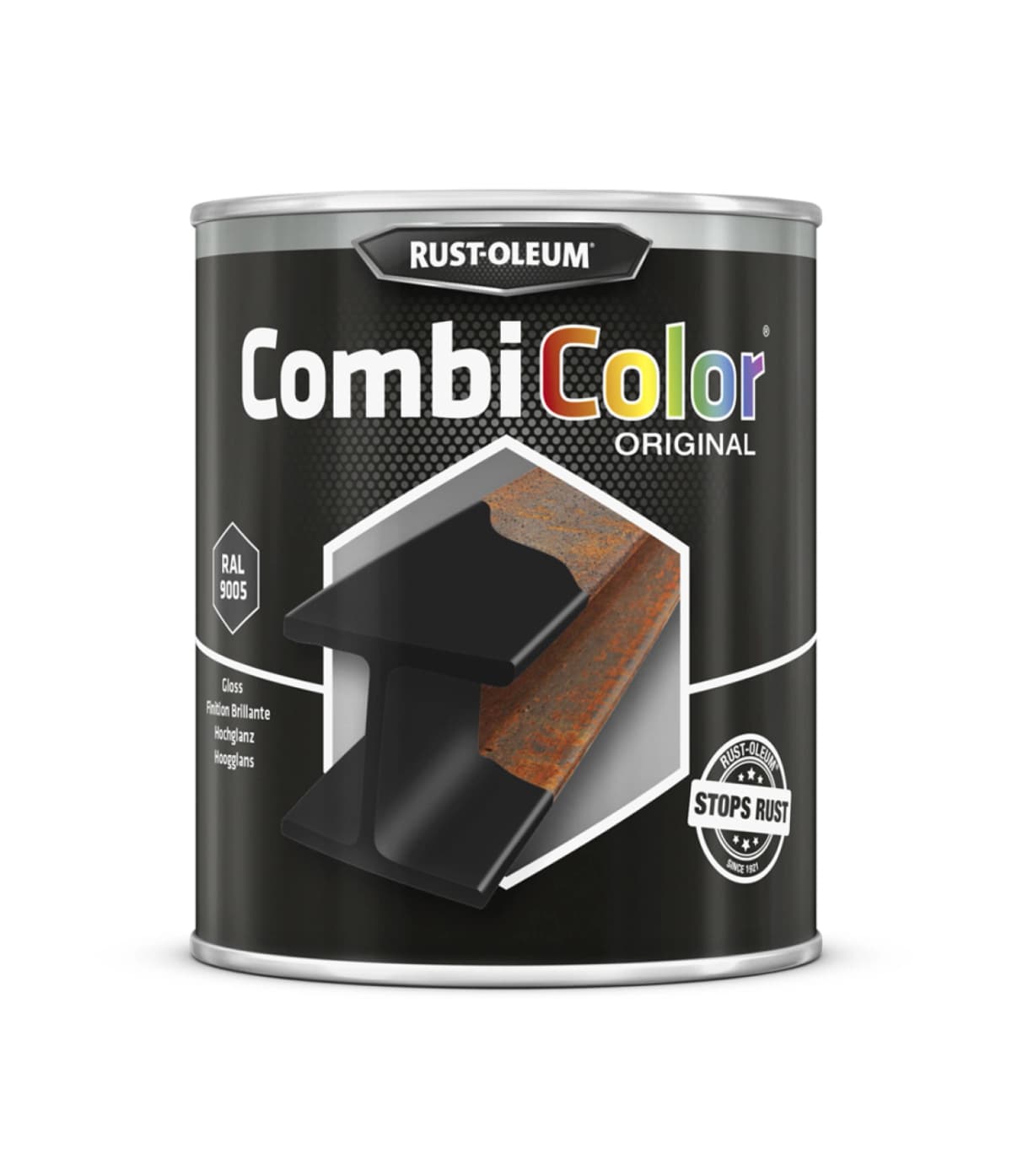 Rust-Oleum Combicolor Hoogglans - RAL 9005 Gitzwart - 0,75L