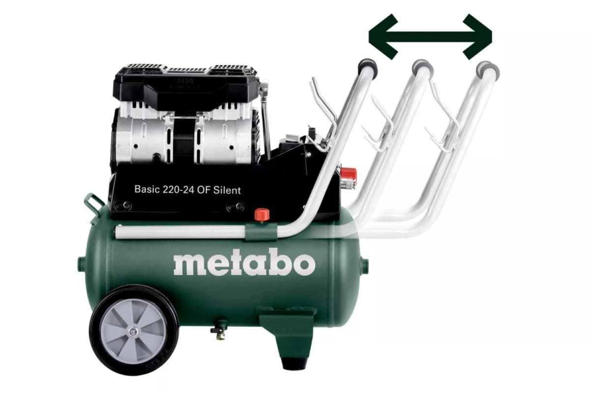 Metabo Basic 220-24 OF Silent Compressor - 1100W - 8 Bar - 24L - 110 L/min thumbnail 4
