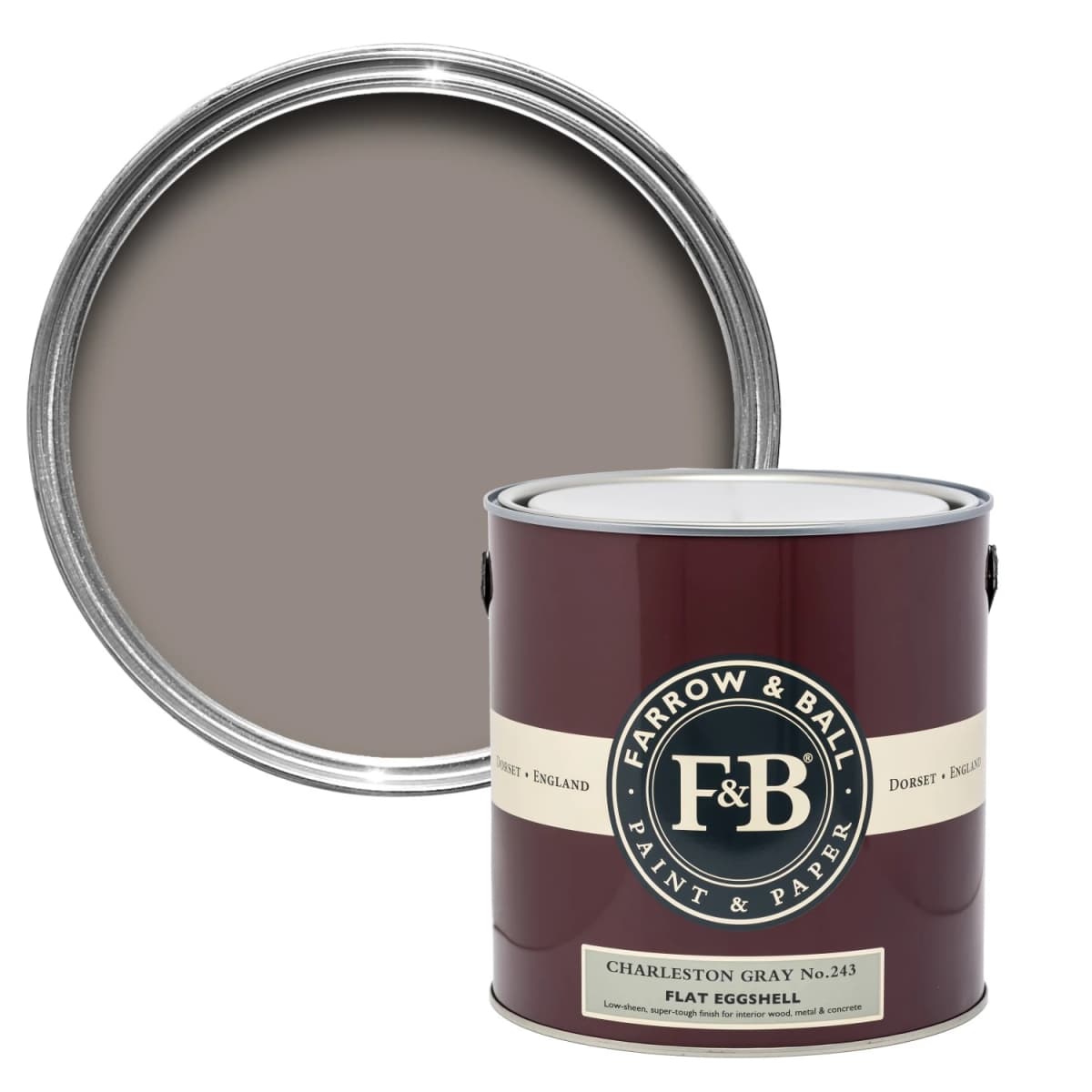 Farrow&Ball Flat Eggshell Charleston Gray No.243 - 5L