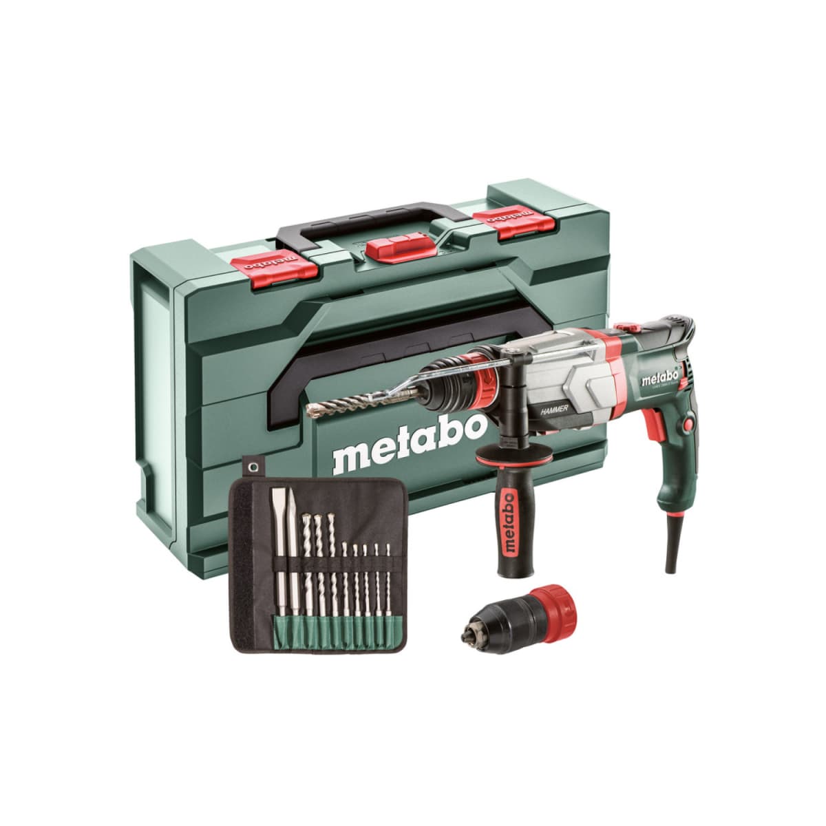 Metabo UHEV 2860-2 Quick Set SDS-Plus Combihamer Incl. 10 Delig Boor- En Beitelset In MetaBox - 1100W - 3.4J