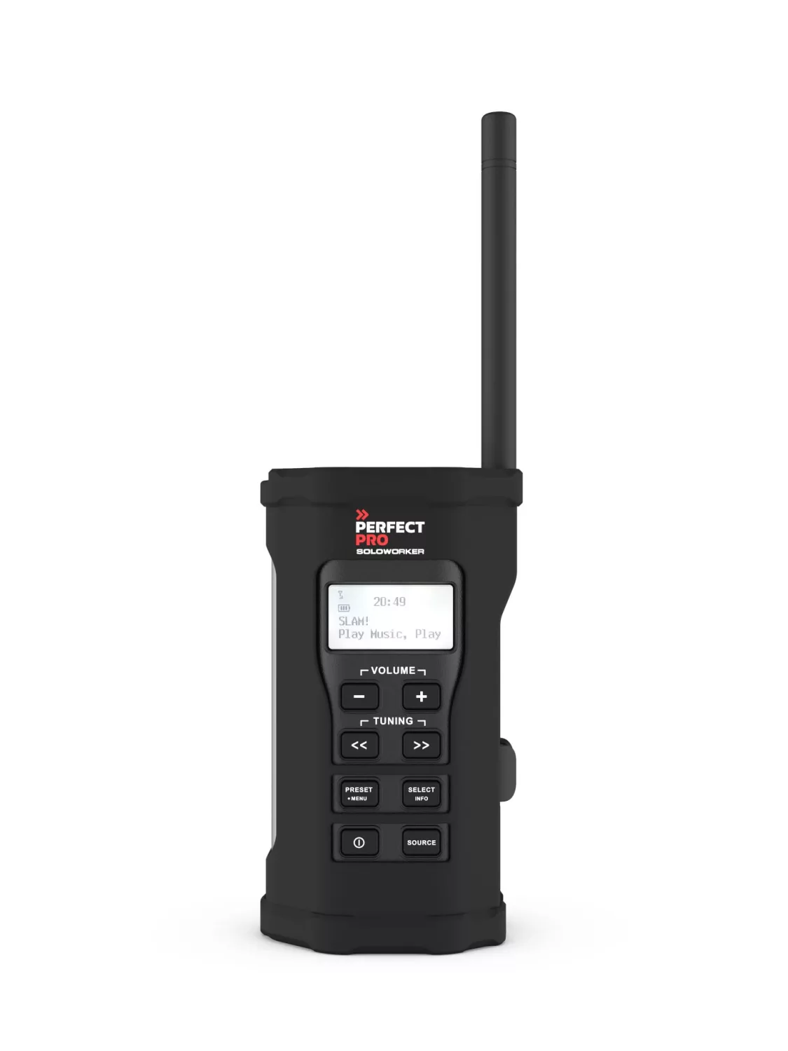 PerfectPro SW3 Soloworker BT Accu Bouwradio - FM RDS / DAB+ - AUX-in - Bluetooth - Werkt Op Netstroom En Lithium Accu thumbnail 2