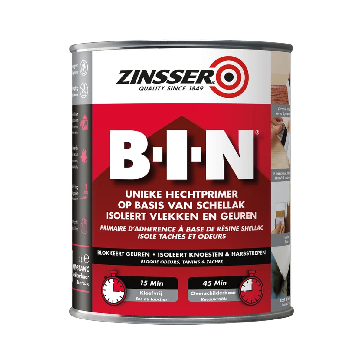 Zinsser Bin Mat Primer - Wit - 1L