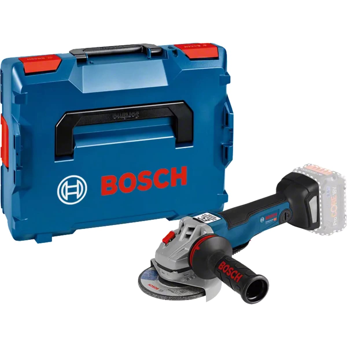 Bosch GWS 18V-10 PSC 18V Li-Ion Accu Haakse Slijper Body In L-boxx - 125mm - Koolborstelloos