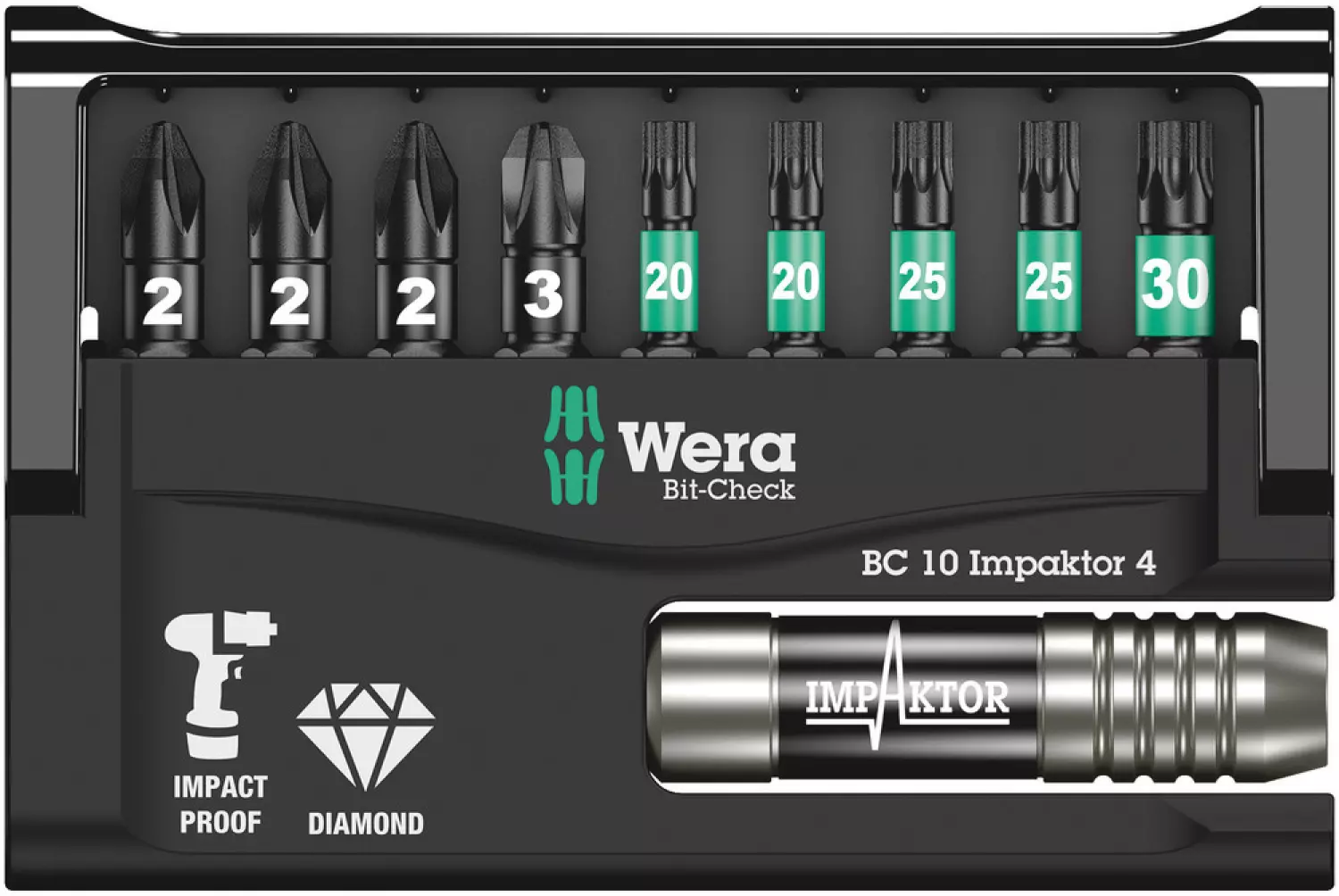 Wera 5057417001 10-delige Bit-Check Impaktor Bitset thumbnail 2