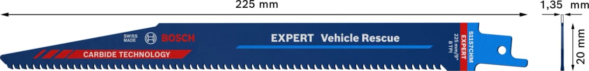 Bosch EXPERT S1157CHM Vehicle Rescue Reciprozaagblad - 175mm - Staal thumbnail 4