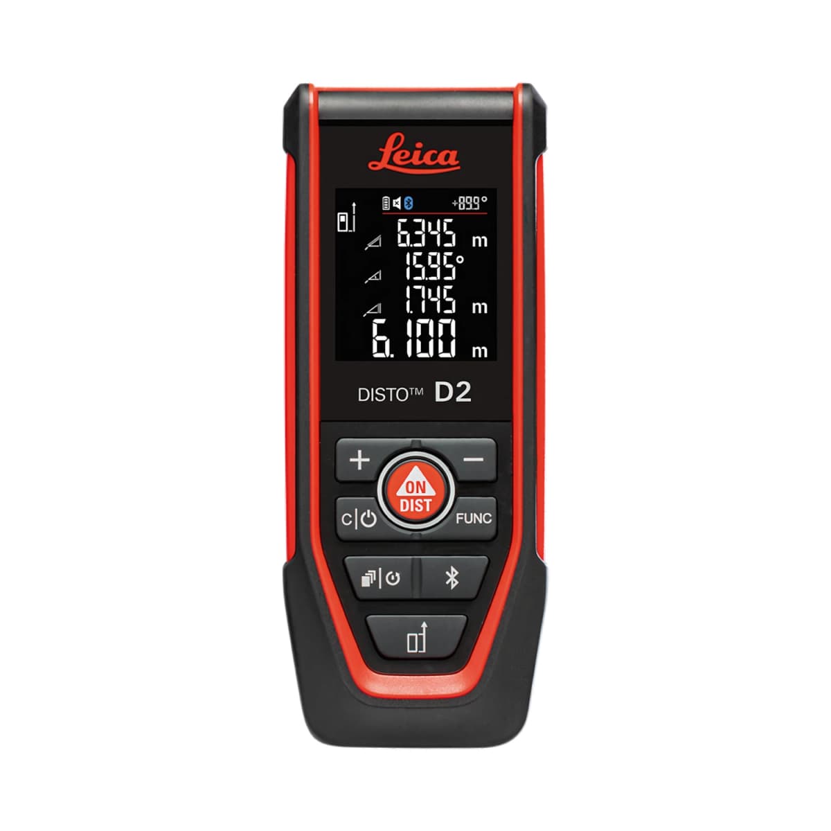 Leica D2-2 Afstandsmeter In Tas - Bluetooth / NFC - Rood - 150m - IP54 thumbnail 2