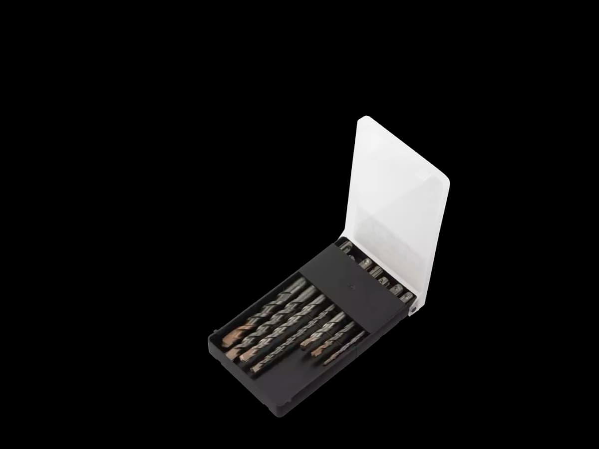 Fit-to-Fix 009-KA070076 7-delige Uni SDS-Plus Premium Hamerborenset - 2-snijder - PVC - 5-6-8x110mm + 6-8-10-12x160mm