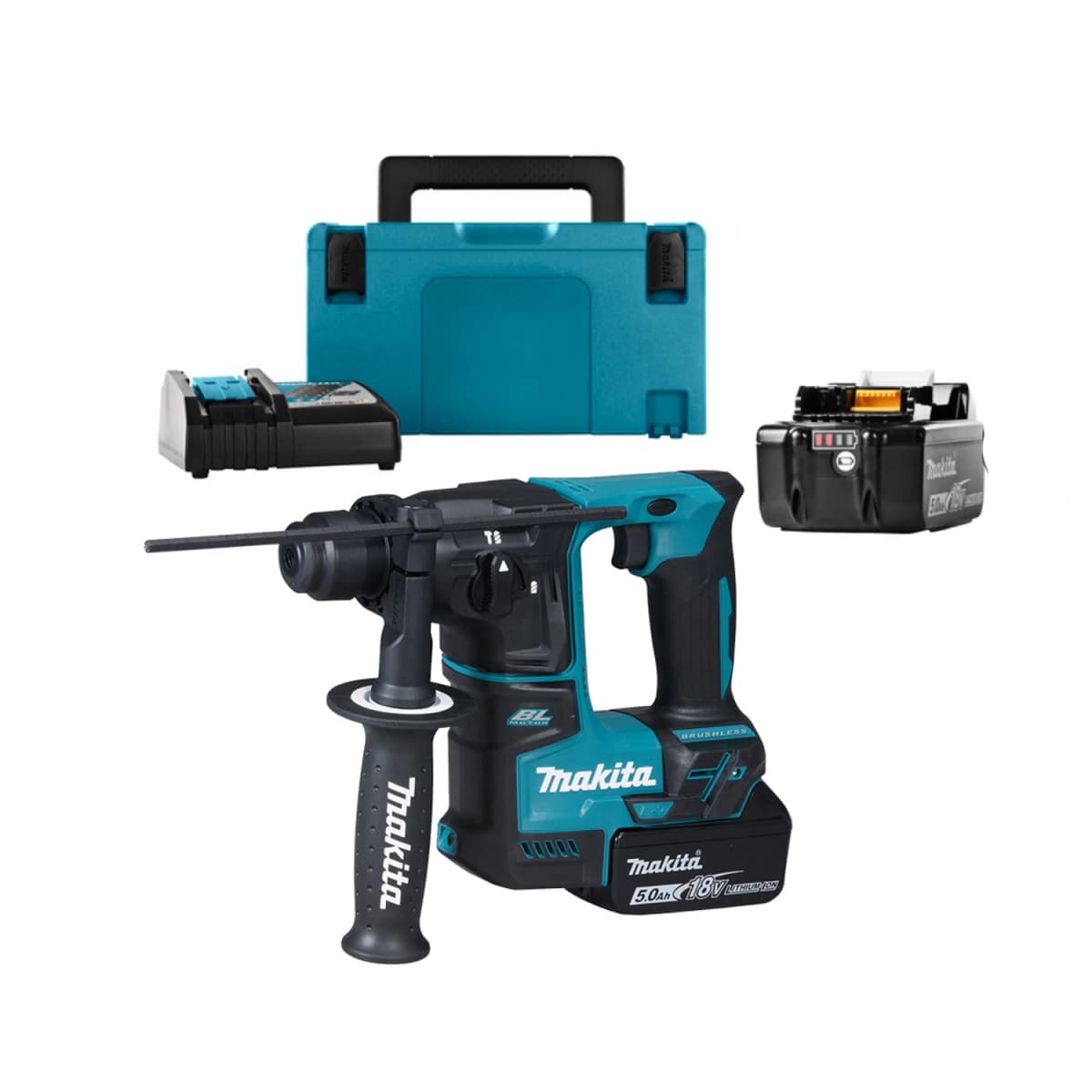 Makita DHR171RTJ 18V Li-Ion Accu SDS-plus Boorhamer Set (2x 5,0Ah Accu) In Mbox - 1,2J