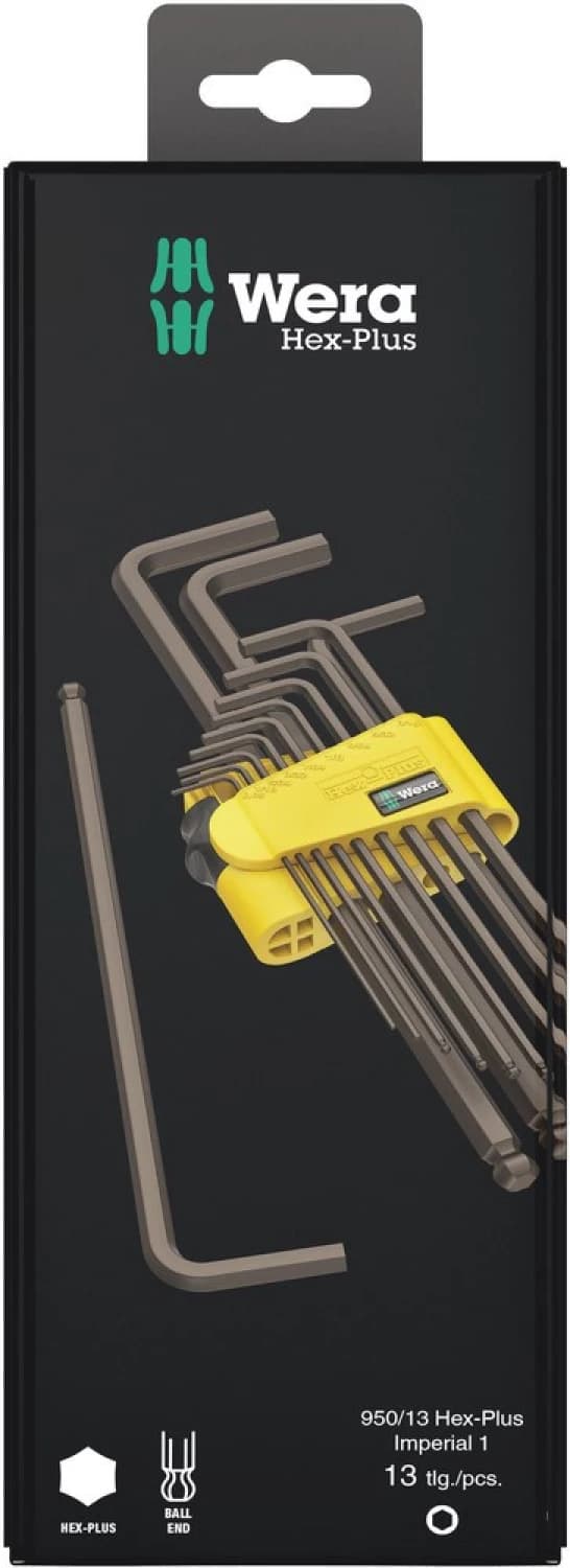 Wera 05021721001 13-delige 950/13 Hex-Plus Imperial 1 SB Blacklaser Inbussleutelset - 5/64-3/8" thumbnail 2