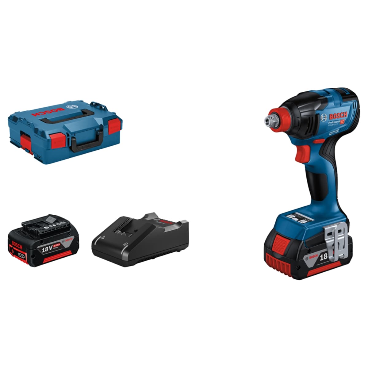 Bosch GDX 18V-210 C 18V Li-ion Accu Draaislagmoeraanzetter Set (2x 5.0Ah Accu) - 210Nm