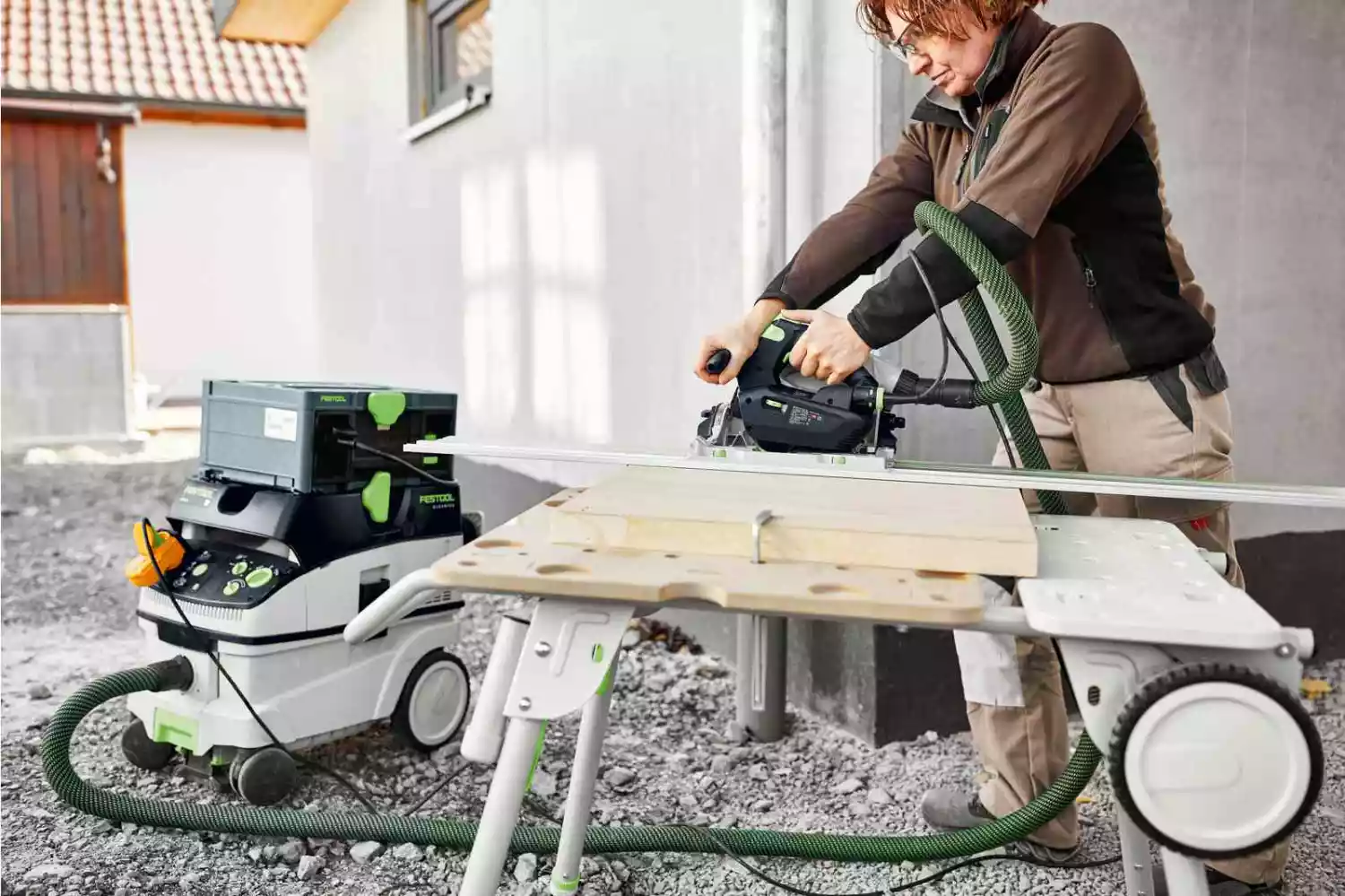 Festool TS 60 KEBQ-Plus-FS Invalcirkelzaag In Systainer - 1500W - 168mm - Met Geleiderail thumbnail 4
