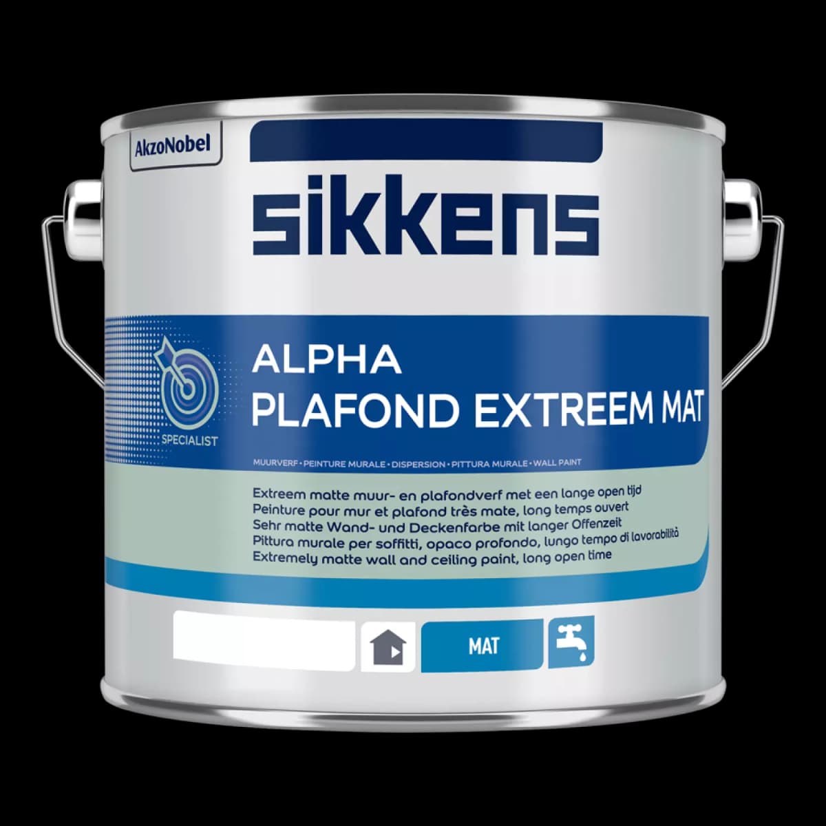 Sikkens Alpha Plafond Extreem Mat - Op Kleur Gemengd - 2,5 L