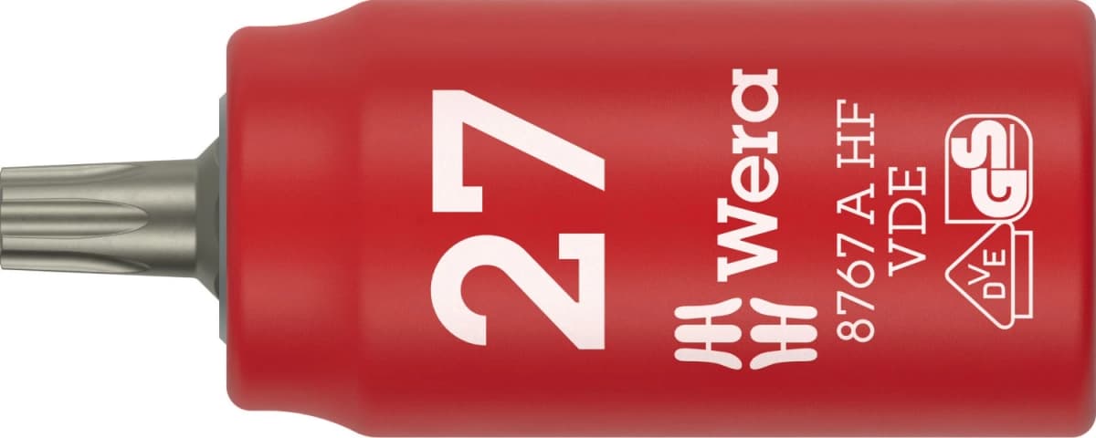 Wera 05005920001 8767 C VDE HF TORX® Zyklop Bitdop Geïsoleerd - 1/4"- TX 27