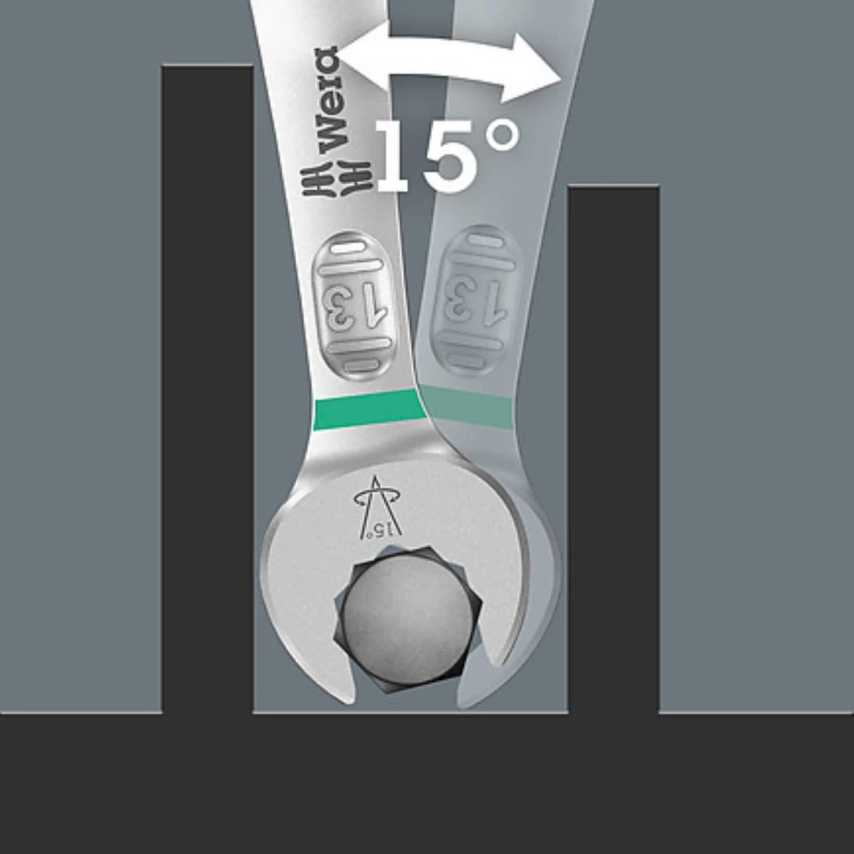 Wera 05020302001 15-delige 6003 Joker 15 Set 1 Ringsteeksleutelset In Etui - 5.5-19mm thumbnail 4