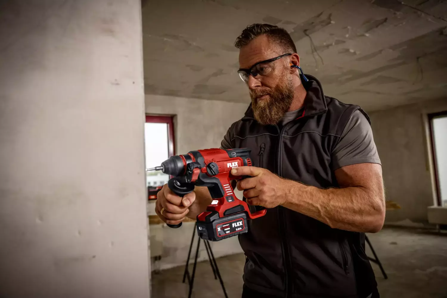 Flex CHE 18.0-EC 18V Li-ion Accu SDS-Plus Boorhamer Body In L-Boxx - Koolborstelloos thumbnail 4