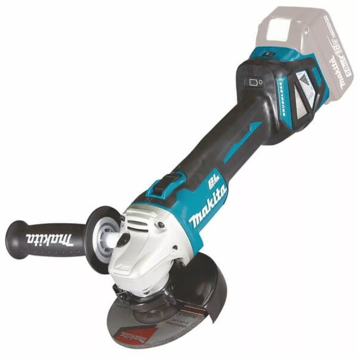 Makita DGA511Z 18V Li-Ion Accu Haakse Slijper Body - 125mm - Koolborstelloos thumbnail 2