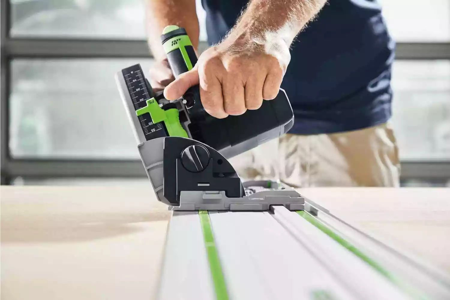 Festool TS 55 FEBQ-Plus-FS Invalcirkelzaagmachine Incl. Geleiderail In Systainer - 1200W - 160mm thumbnail 2