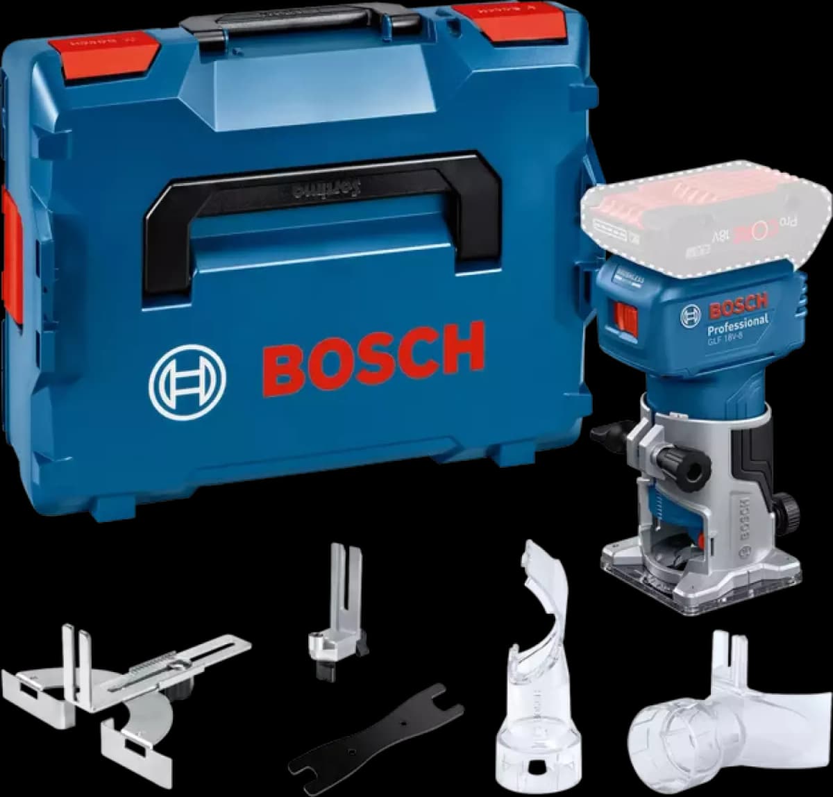 Bosch GLF 18V-8 18V Li-Ion Accu Kantenfrees Body In L-Boxx - 8mm