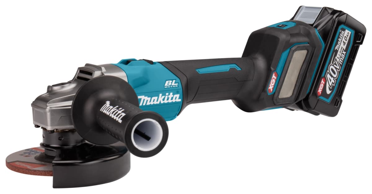 Makita GA026GM201 XGT 40V Max Li-ion Accu Haakse Slijper Set (2x 4.0Ah) In Mbox -125mm thumbnail 2