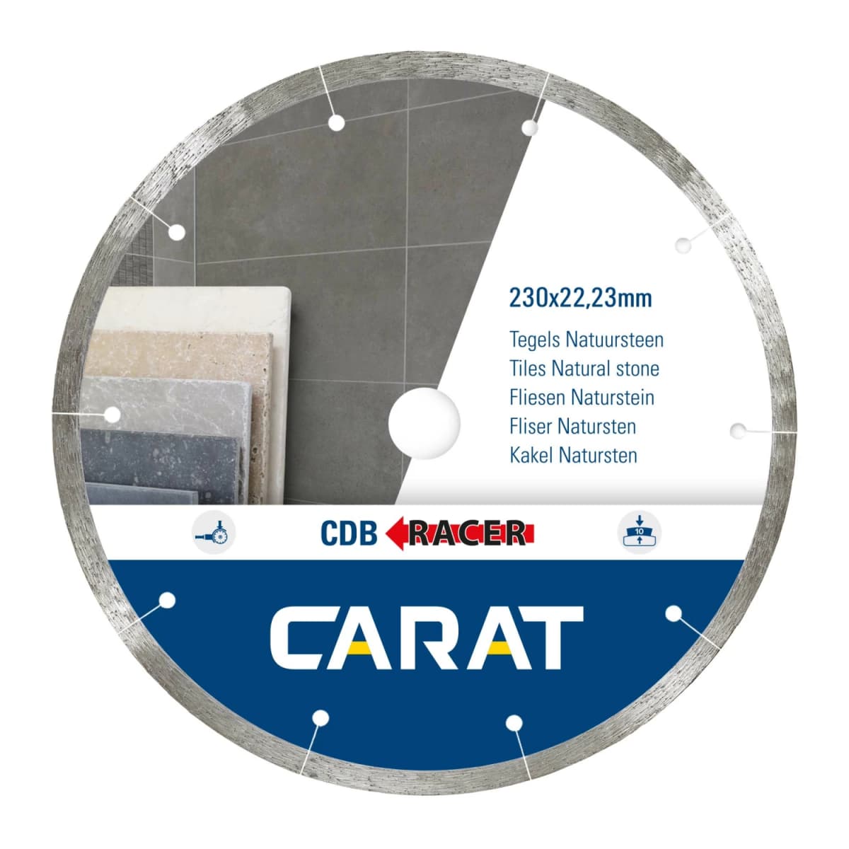 Carat CDBM115300 Racer Diamantzaagblad - 115 X 22,23mm - Tegels/Natuursteen