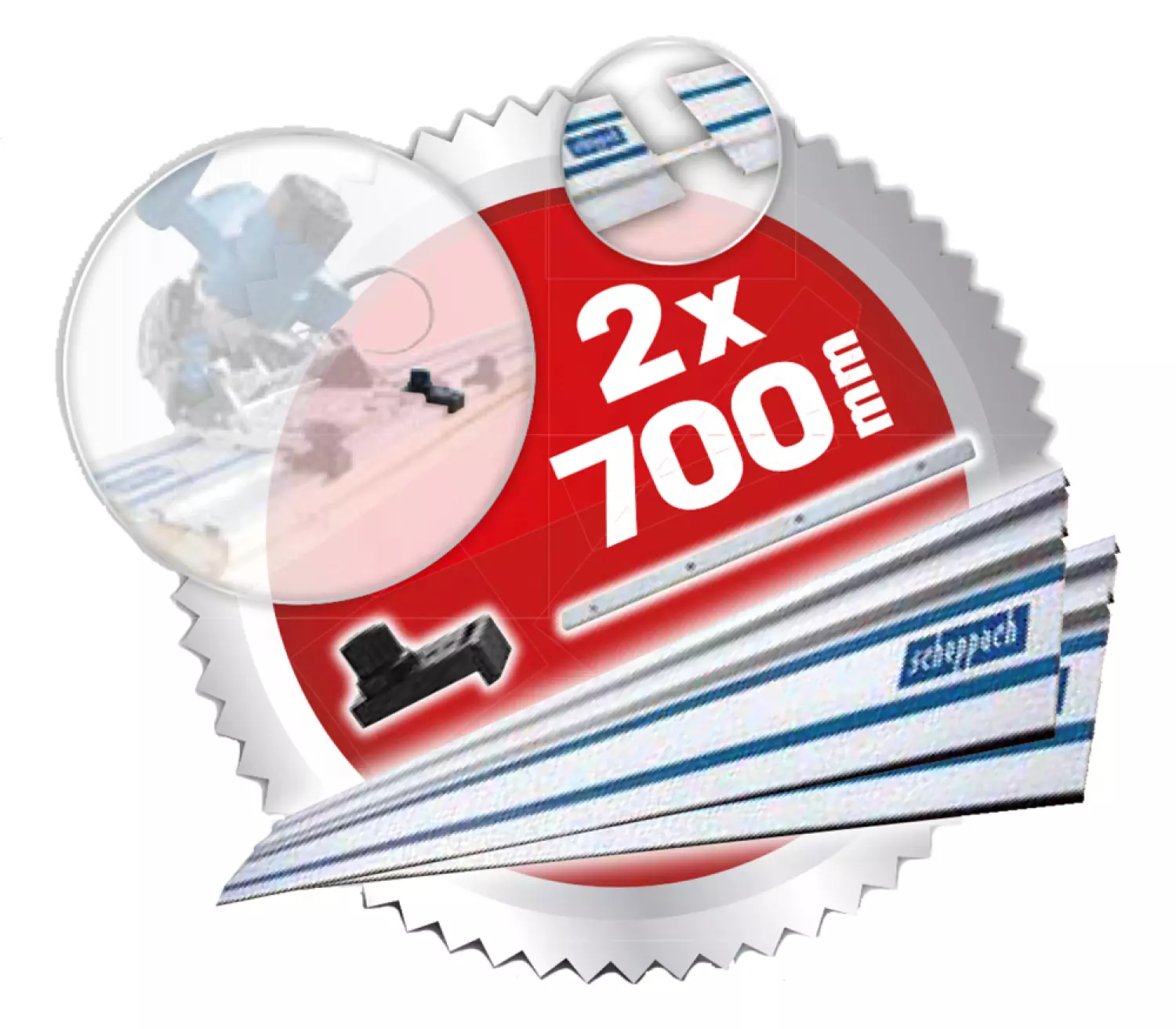 Scheppach PL55 Invalzaag - 1200W - 160mm - Incl. Geleiderail thumbnail 4