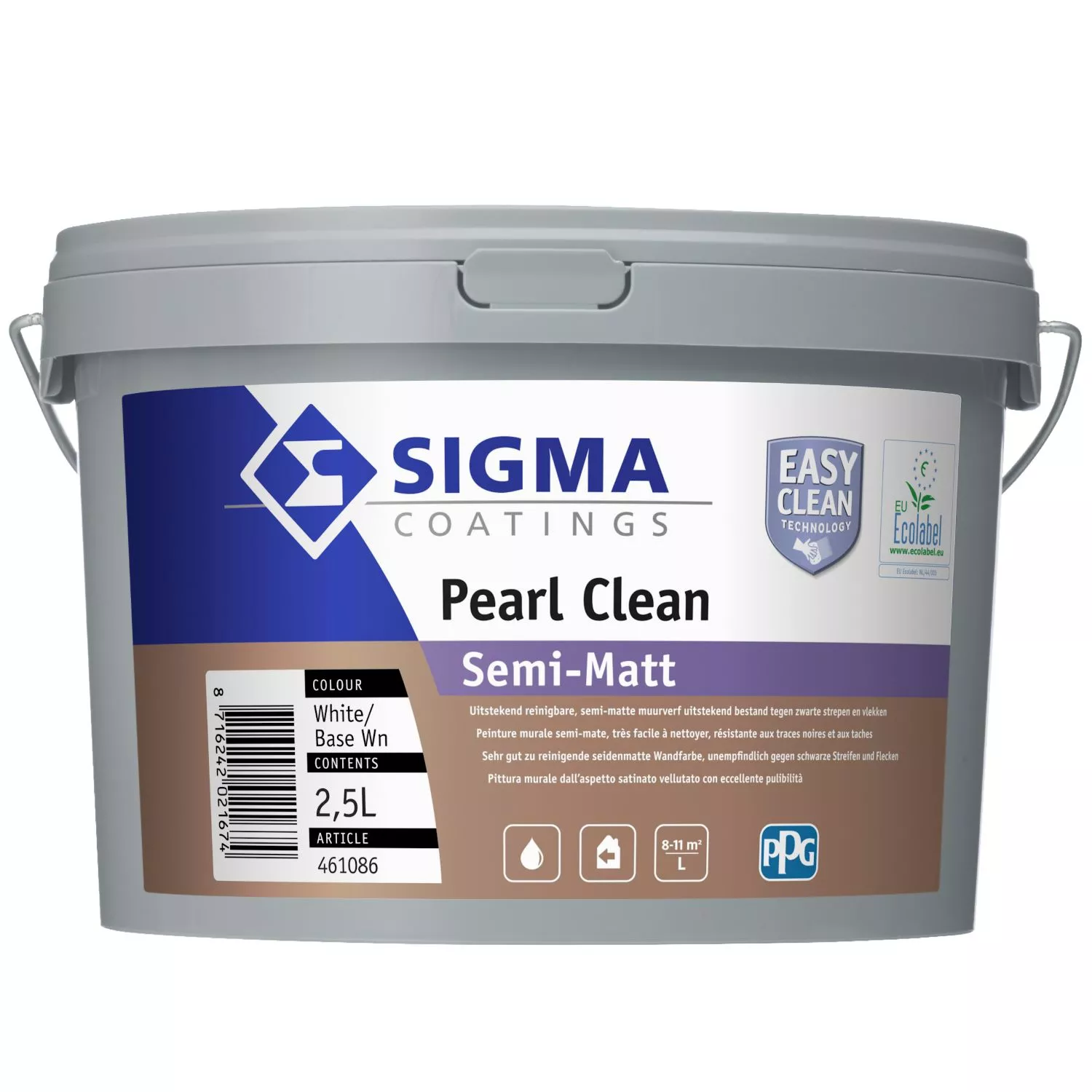 Sigma Pearl Clean Semi-Matt - Op Kleur Gemengd - 2.5L
