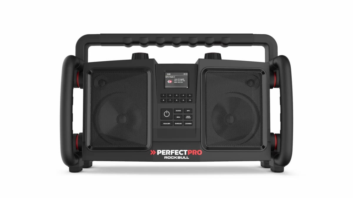 PerfectPro RB2 Rockbull Bouwradio - FM RDS / DAB+ - AUX-in - Bluetooth - Werkt Op Netstroom En Batterij