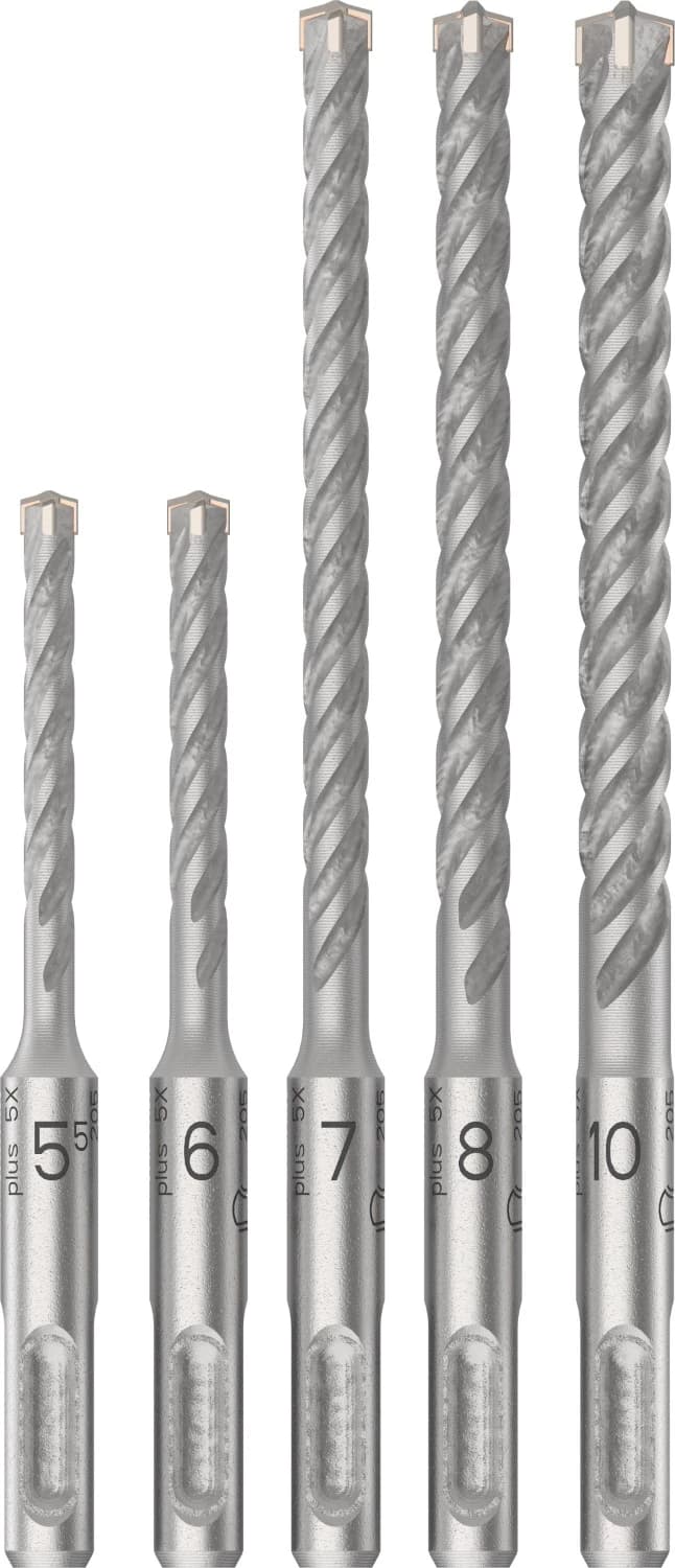 Bosch 2608837138 PRO Hamerboorset SDS Plus-5X - 5.5/6/7/8/10mm (5 Stuks)