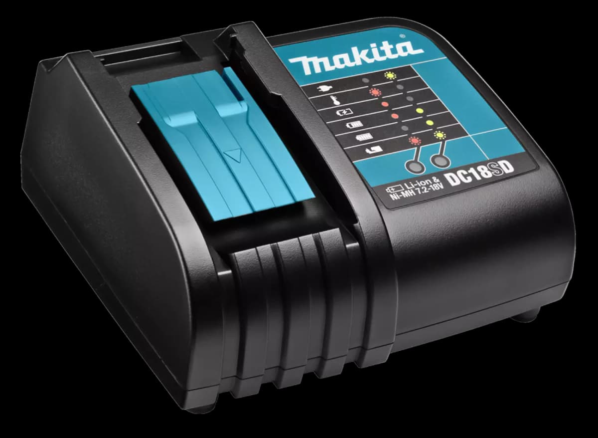 Makita DC18SD 14.4V - 18V Li-Ion Accu Oplader Met Passieve Koeling thumbnail 4