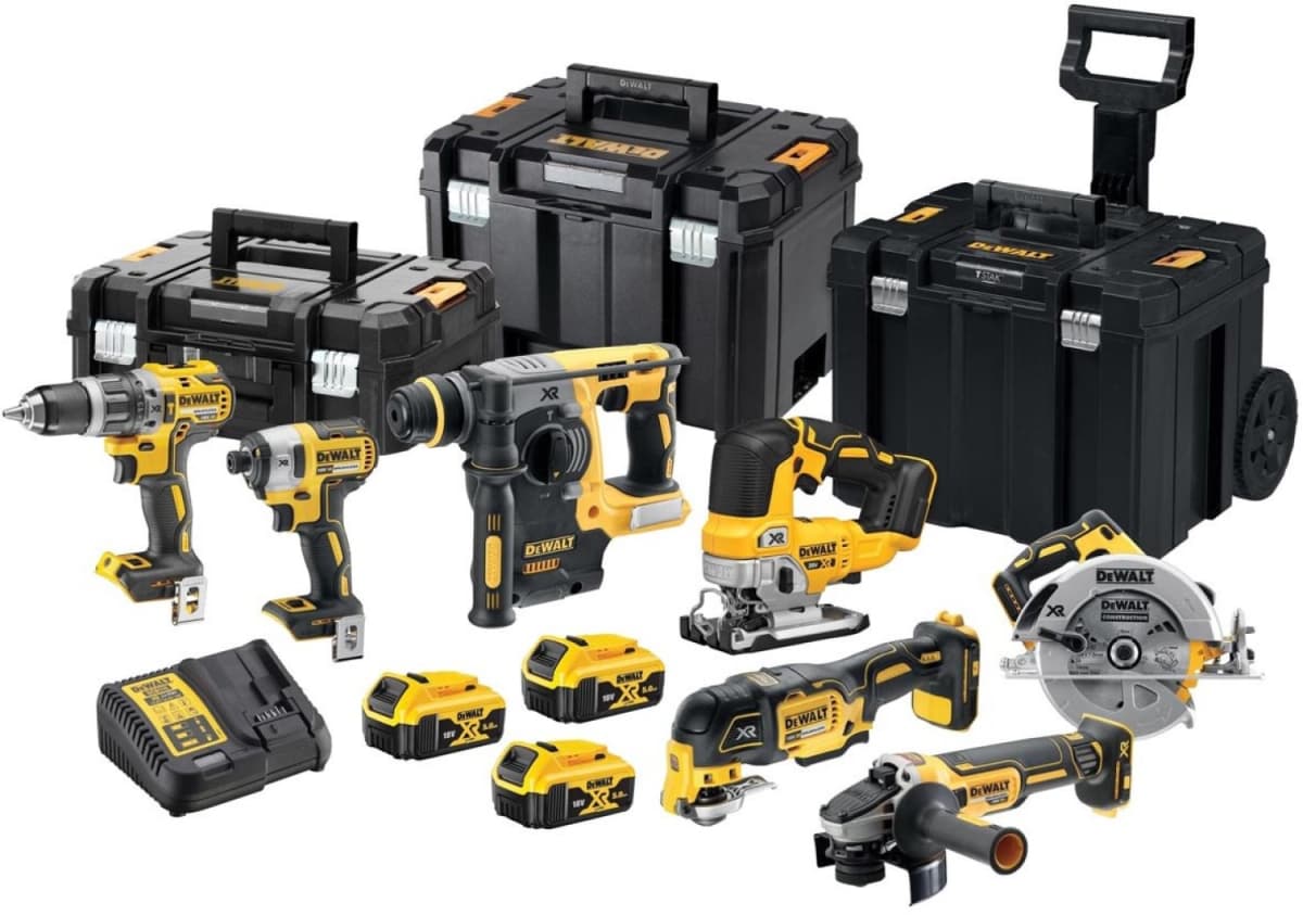 DeWALT DCK755P3T 18V Li-ion Accu 7-delige Combiset (3x5.0Ah) In TSTAK - Koolborstelloos