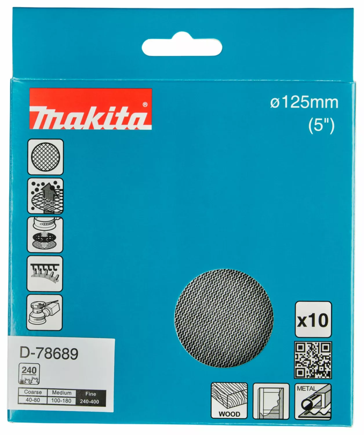 Makita D-78689 Schuurnet - 125mm K240 thumbnail 3