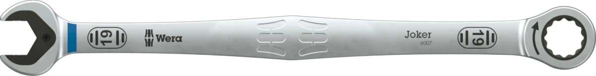 Wera 05020354001 6007 Joker Steek-ringratelsleutel SB - Extra Lang - 19 X 334mm