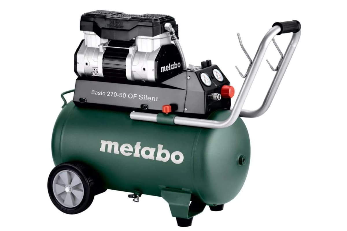 Metabo Basic 270-50 OF Silent Compressor - 1500W - 10 Bar - 50L - 130 L/min