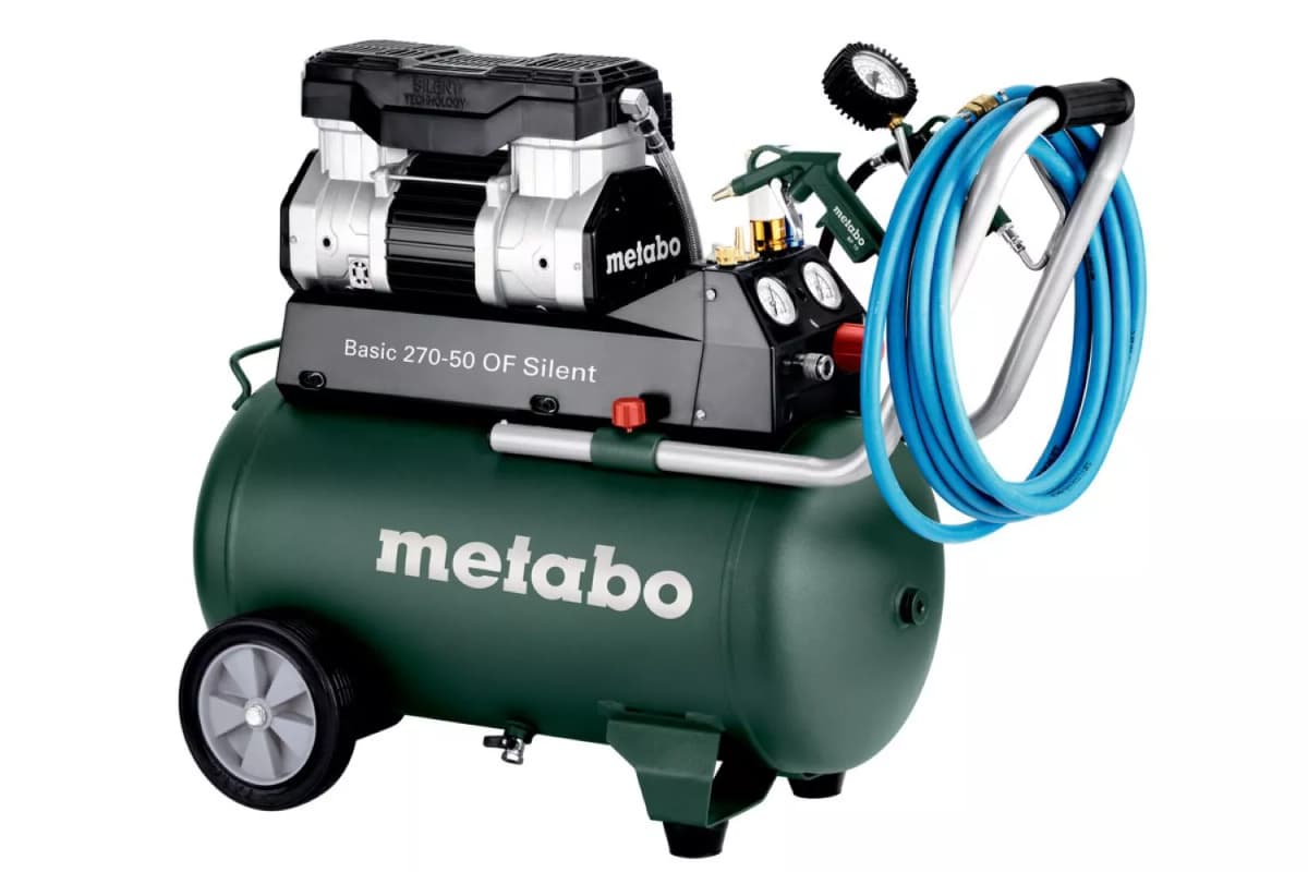 Metabo Basic 270-50 OF Silent Compressor - 1500W - 10 Bar - 50L - 130 L/min thumbnail 2