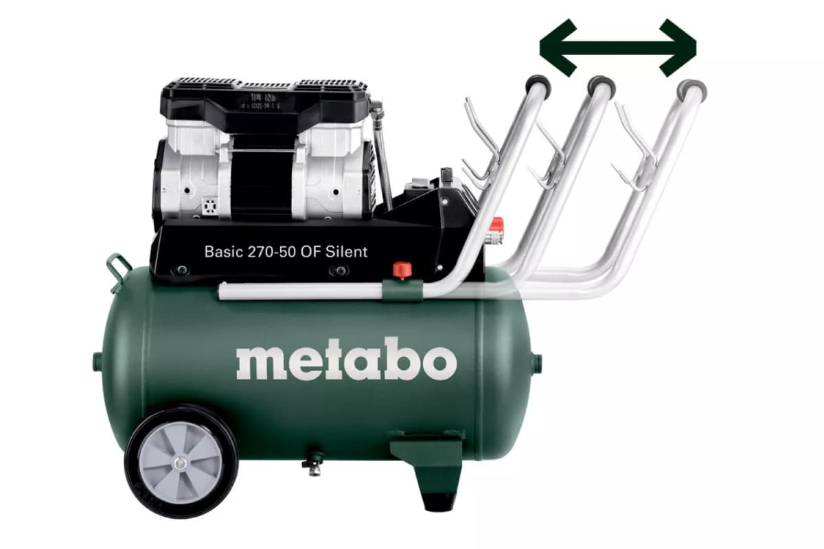 Metabo Basic 270-50 OF Silent Compressor - 1500W - 10 Bar - 50L - 130 L/min thumbnail 4